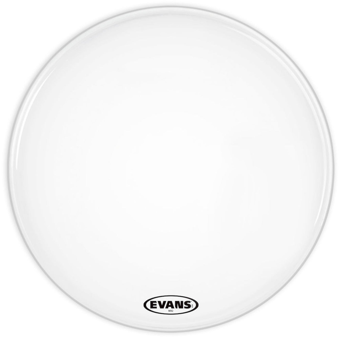 Evans MX2 White Marching Bass Drum Head, 30 Inch