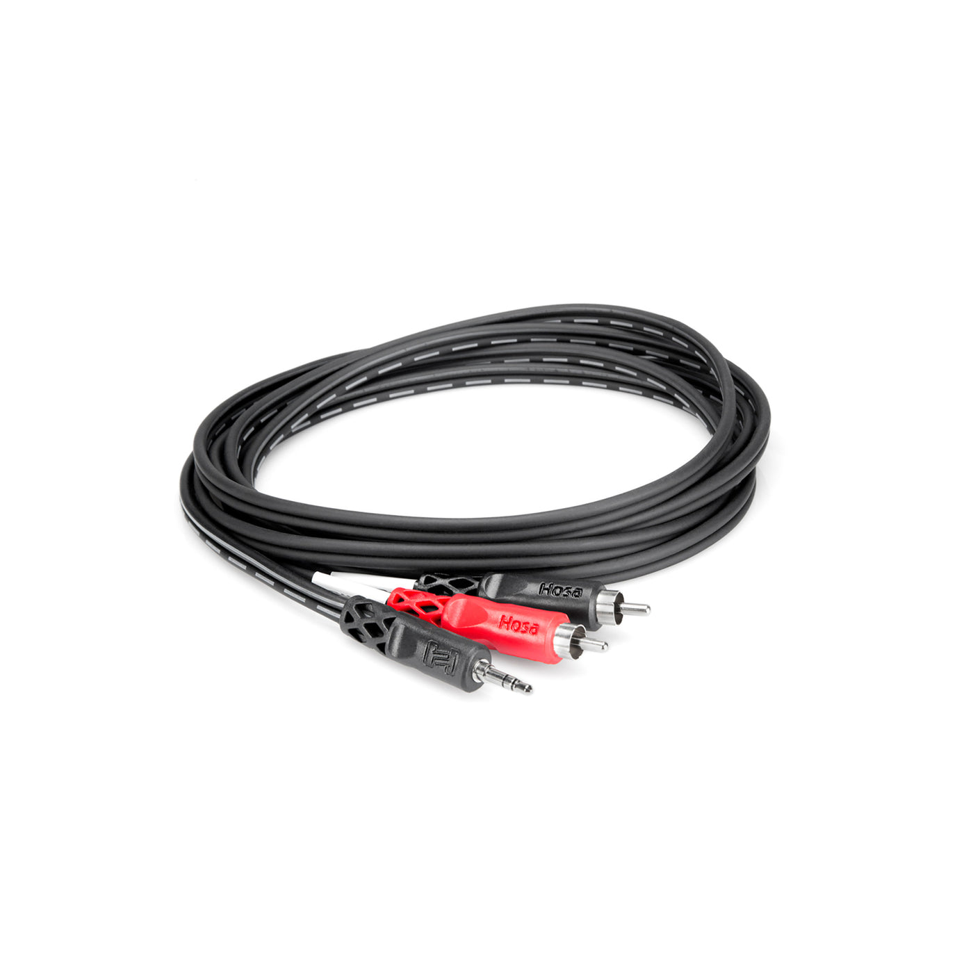 Hosa Stereo Breakout, 3.5 mm TRS to Dual RCA, 3 ft