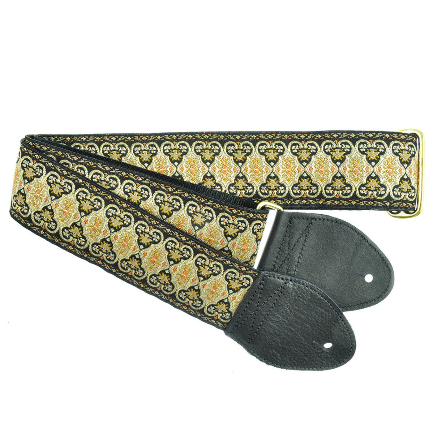 Souldier GS0112BK05BK - Handmade Seatbelt Guitar Strap for Bass, Electric or Acoustic Guitar, 2 Inches Wide and Adjustable Length from 30" to 63"  Made in the USA, Persian, Black