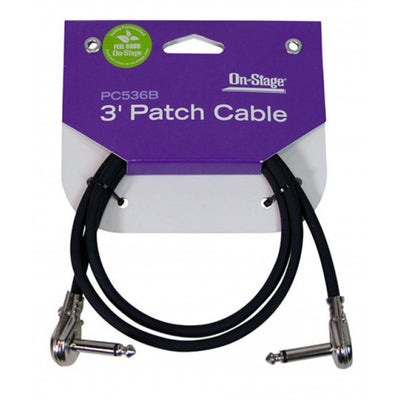 3' Patch Cable w/ Pancake Connectors (Black)