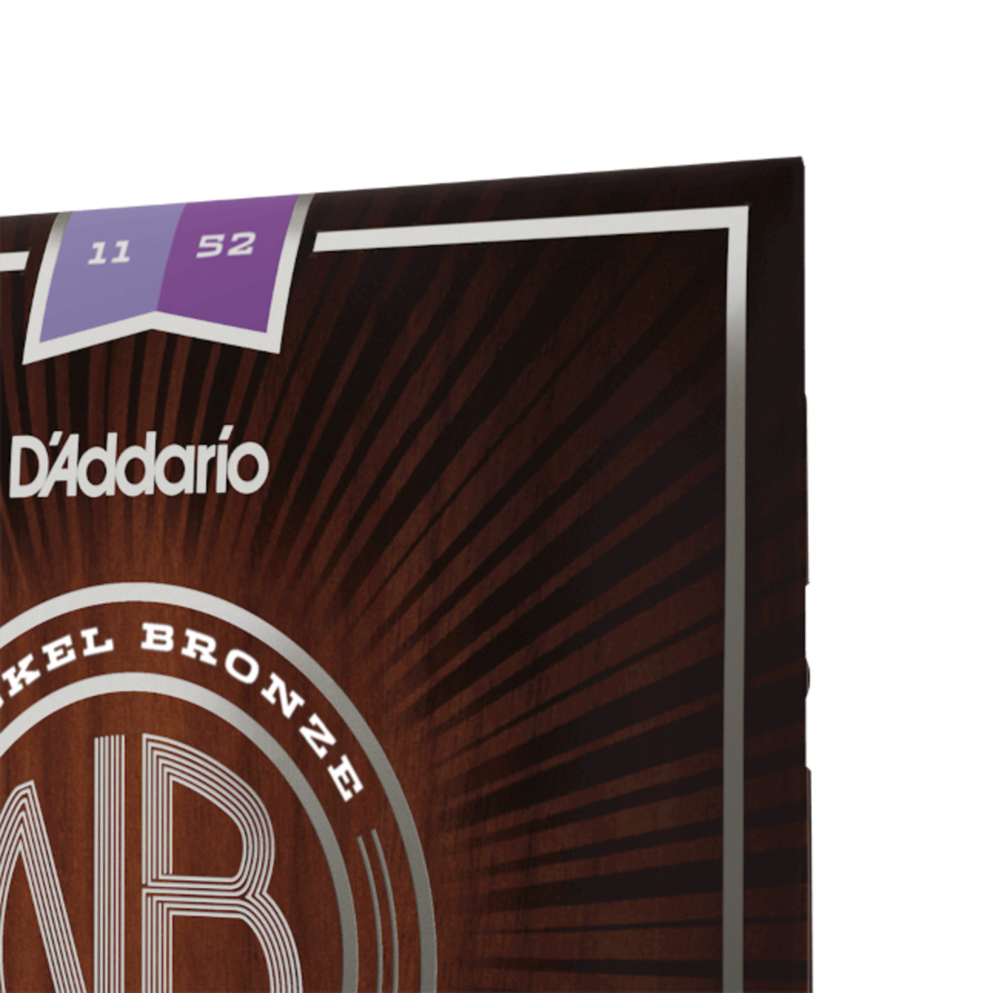 D'Addario Nickel Bronze Acoustic Guitar Strings, Custom Light, 11-52 (NB1152)