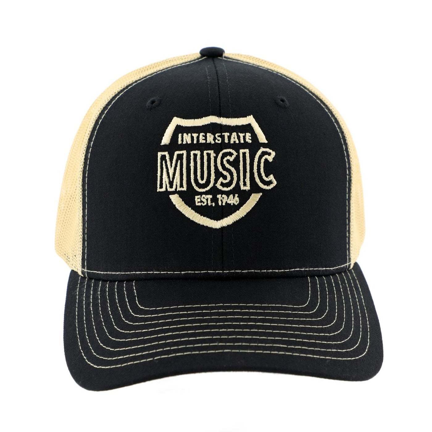 Interstate Music Richardson Style 112 Snapback Hat, Black/White