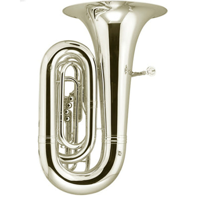 King 2341W Series 4/4 BBb Silver Tuba with Carrying Case (2341WSP)