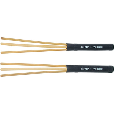 Vic Firth RM4 Re:Mix Drum Brushes, Percussion Instrument, Rattan/Birch Brush