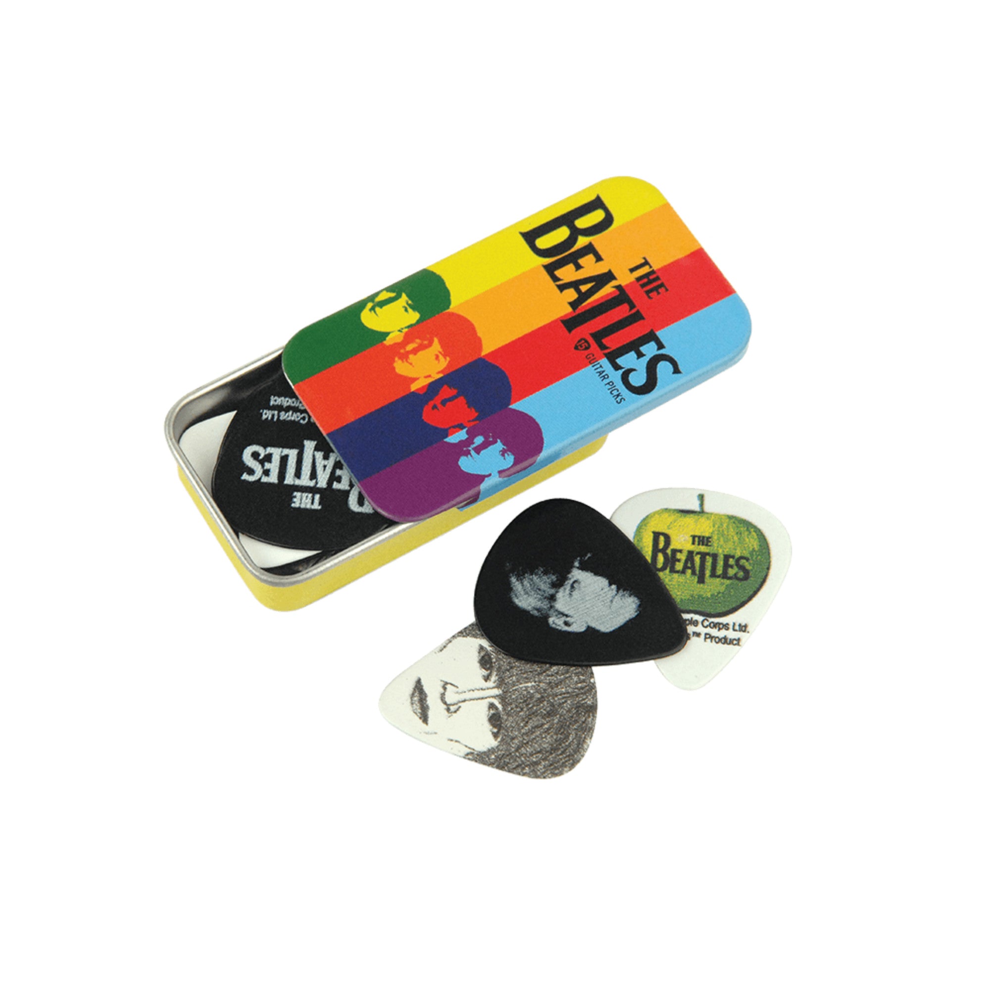 D'Addario Beatles Signature Guitar Pick Tins, Stripes, 15 Picks – Interstate Mus
