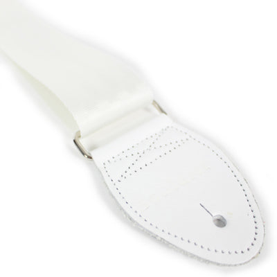 Souldier GS0000WH04WH - Handmade Seatbelt Guitar Strap for Bass, Electric or Acoustic Guitar, 2 Inches Wide and Adjustable Length from 30" to 63"  Made in the USA, White