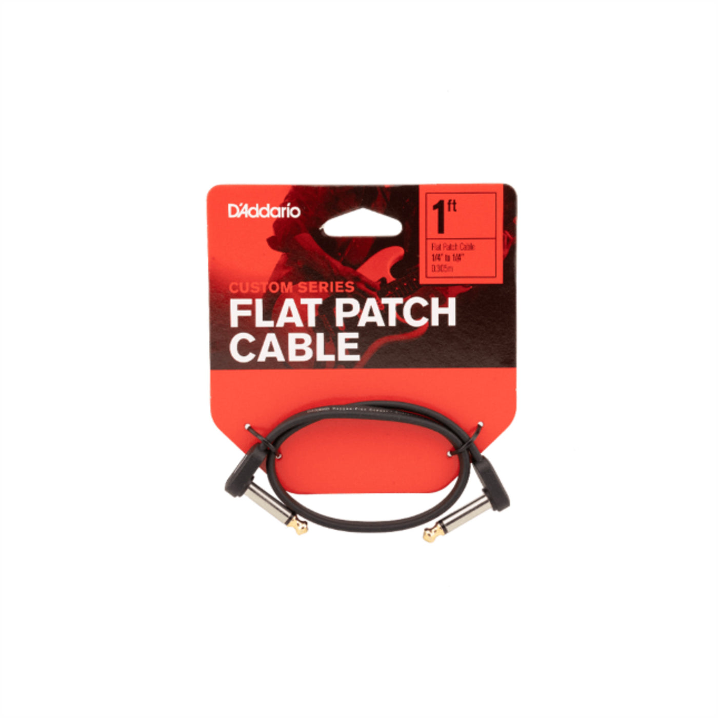D'Addario Flat Patch Cable, 6-Inch Offset Right Angle, Twin Pack (PW-FPRR-206OS)
