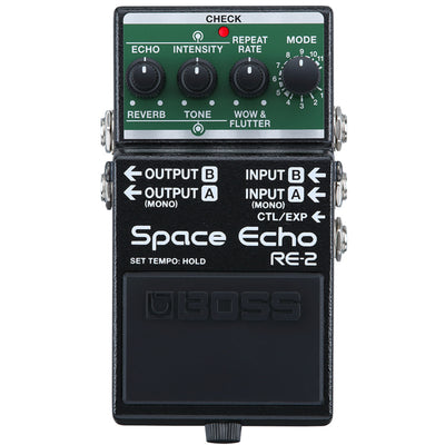 Boss RE-2 Compact Space Echo Electric Guitar Pedal, Reverb & Delay Pedal Effects