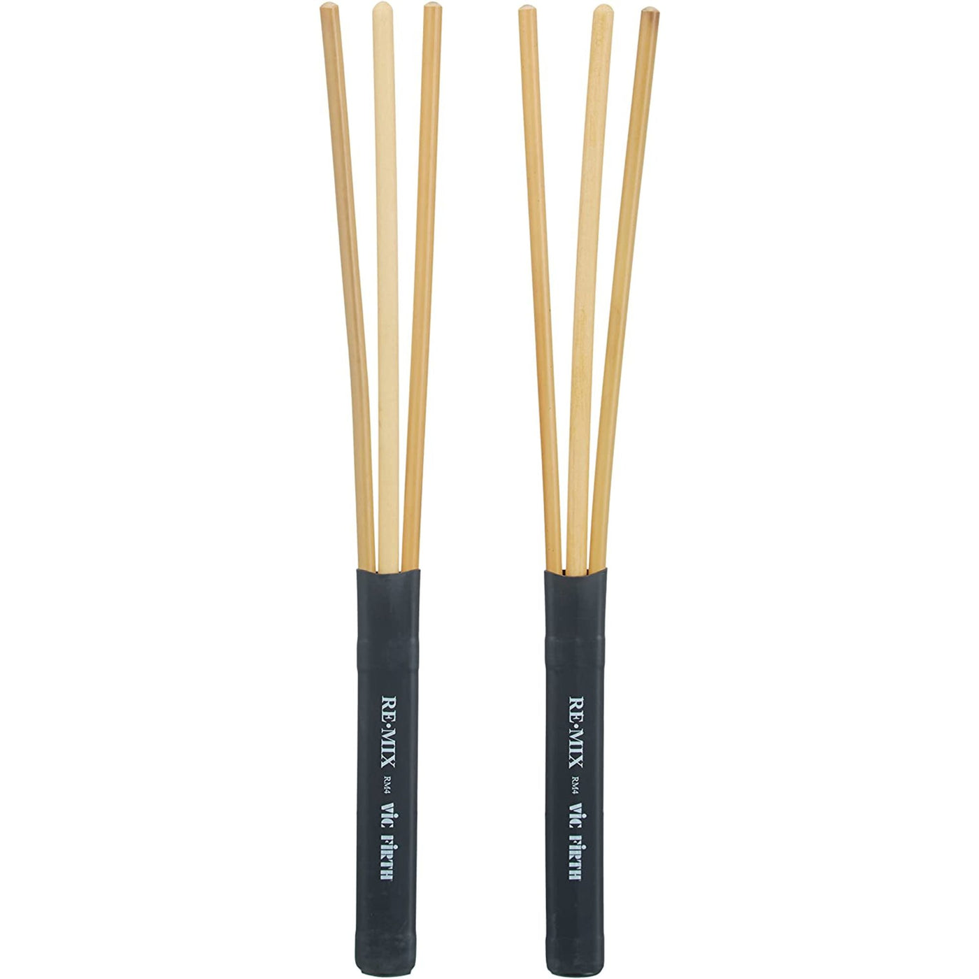 Vic Firth RM4 Re:Mix Drum Brushes, Percussion Instrument, Rattan/Birch Brush