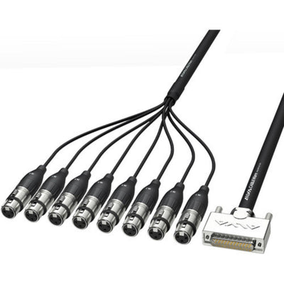 Alva AI25-8XPRO3 Analog Multi-Core Cable, D-sub25 Male to XLR-3 Female, 3m