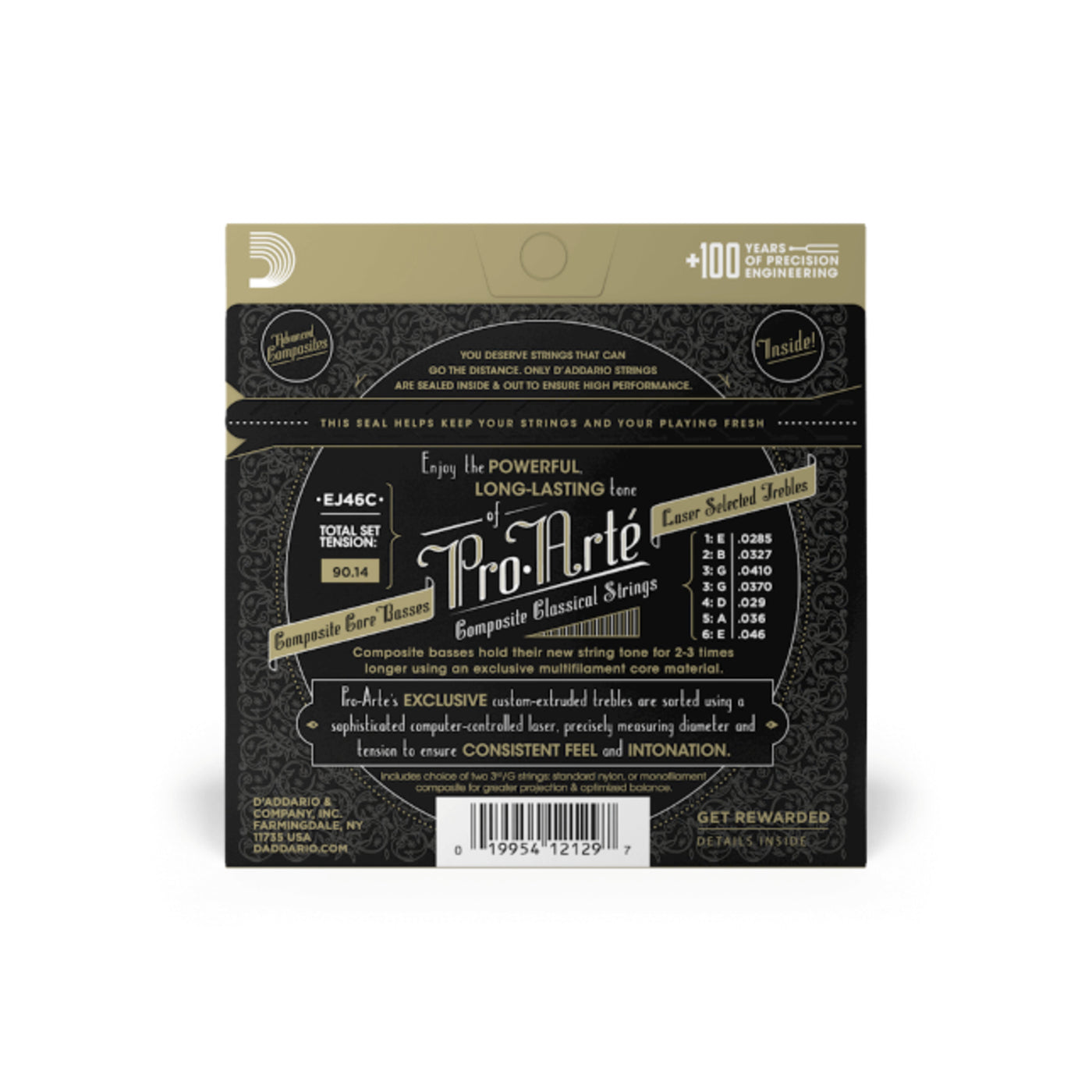 D'Addario Pro-Arté Composite Classical Guitar Strings, Hard Tension (EJ46C)