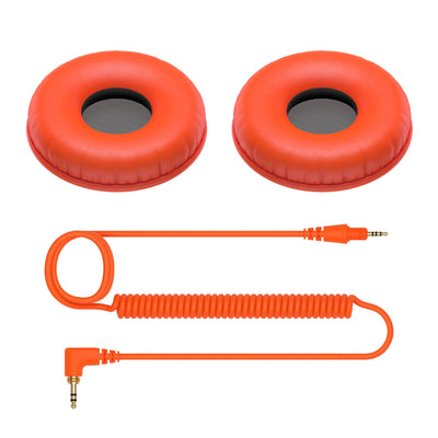 Pioneer DJ HC-CP08-M Accessory Pack with CUE1 Series Ear Pad and Aux Cable Cord, Professional Audio Equipment, Orange