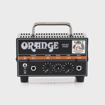 Orange Amps Micro Dark 20-Watt Hybrid Electric Guitar Amplifier Head with Shape Control, Tube Preamp, and Solid-State Power Amp - MT20