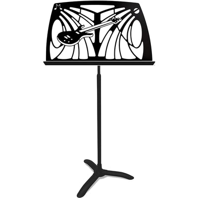 Manhasset Orchestral Noteworthy Electric Guitar Design Music Stand, Black (N1230)