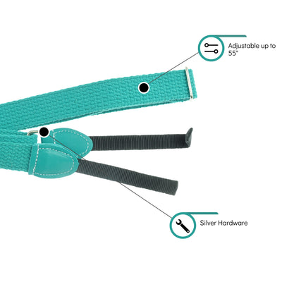 Souldier DUKA0000TL04TL - Handmade Souldier Solid Ukulele Straps, 1 Inch Wide and Adjustable up to 55" Made in the USA, Teal