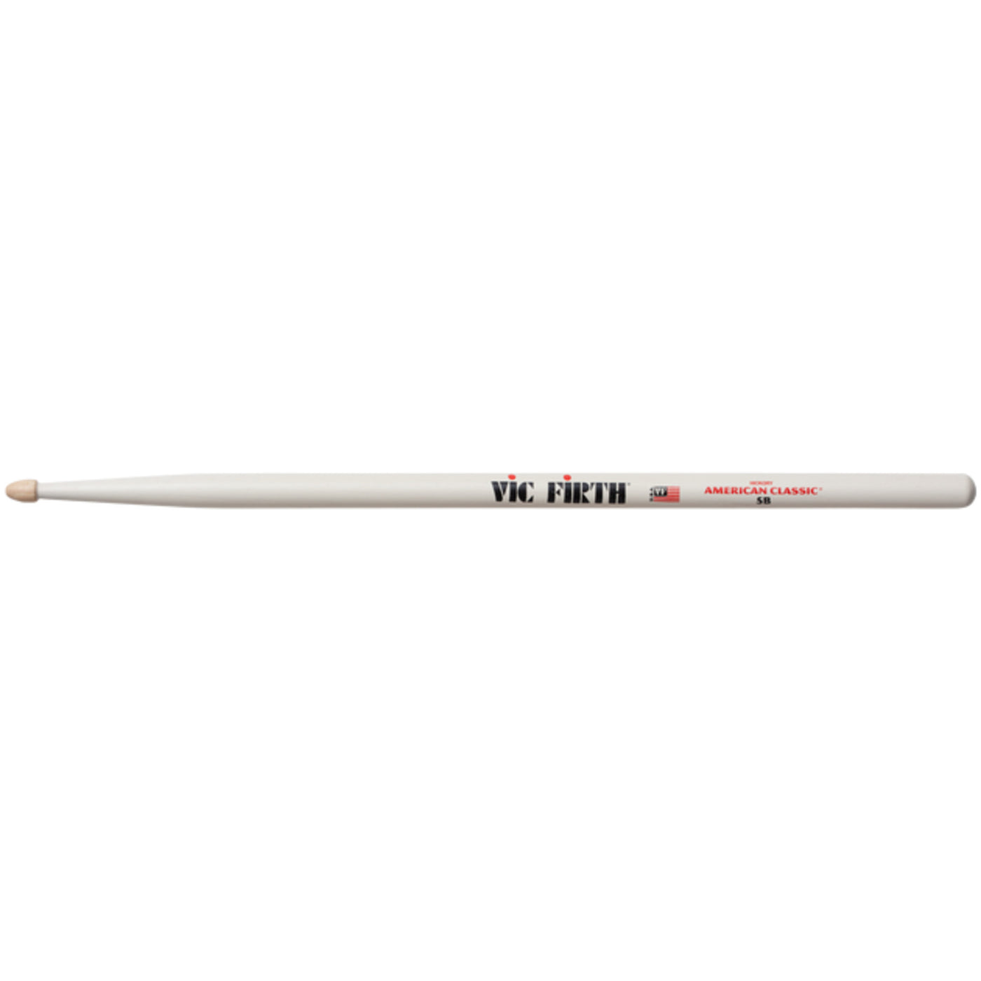 Vic Firth American Classic 5B with White Finish Drumstick (5BW)