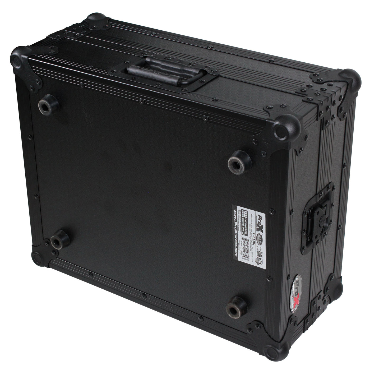 ProX T-TTBL Turntable Travel Case, Pro Audio Foam Kit, Universal Style, Black on Black