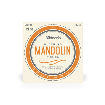D'Addario Monel Mandolin Strings, Medium, 11-40 (EJM74)