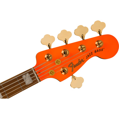 Fender MonoNeon Jazz Bass V Electric Bass, Neon Yellow (0149400386)