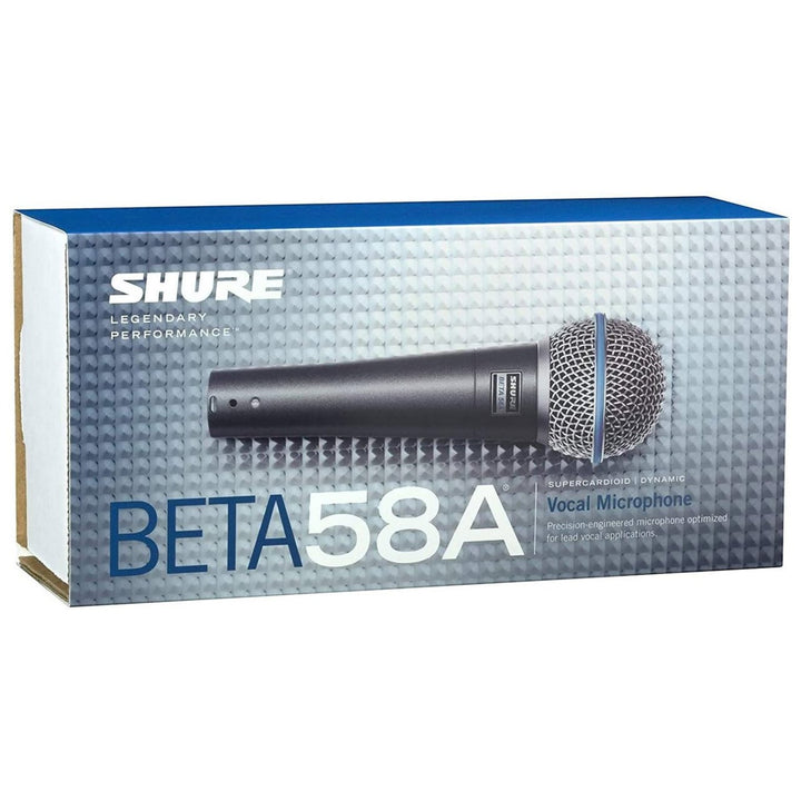 Shure BETA 58A Vocal Microphone - Single Element Supercardioid Dynamic factory Mic