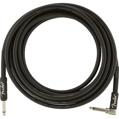 Fender Professional Series 15-Foot Straight to Angle Instrument Cable- Black (0990820059)
