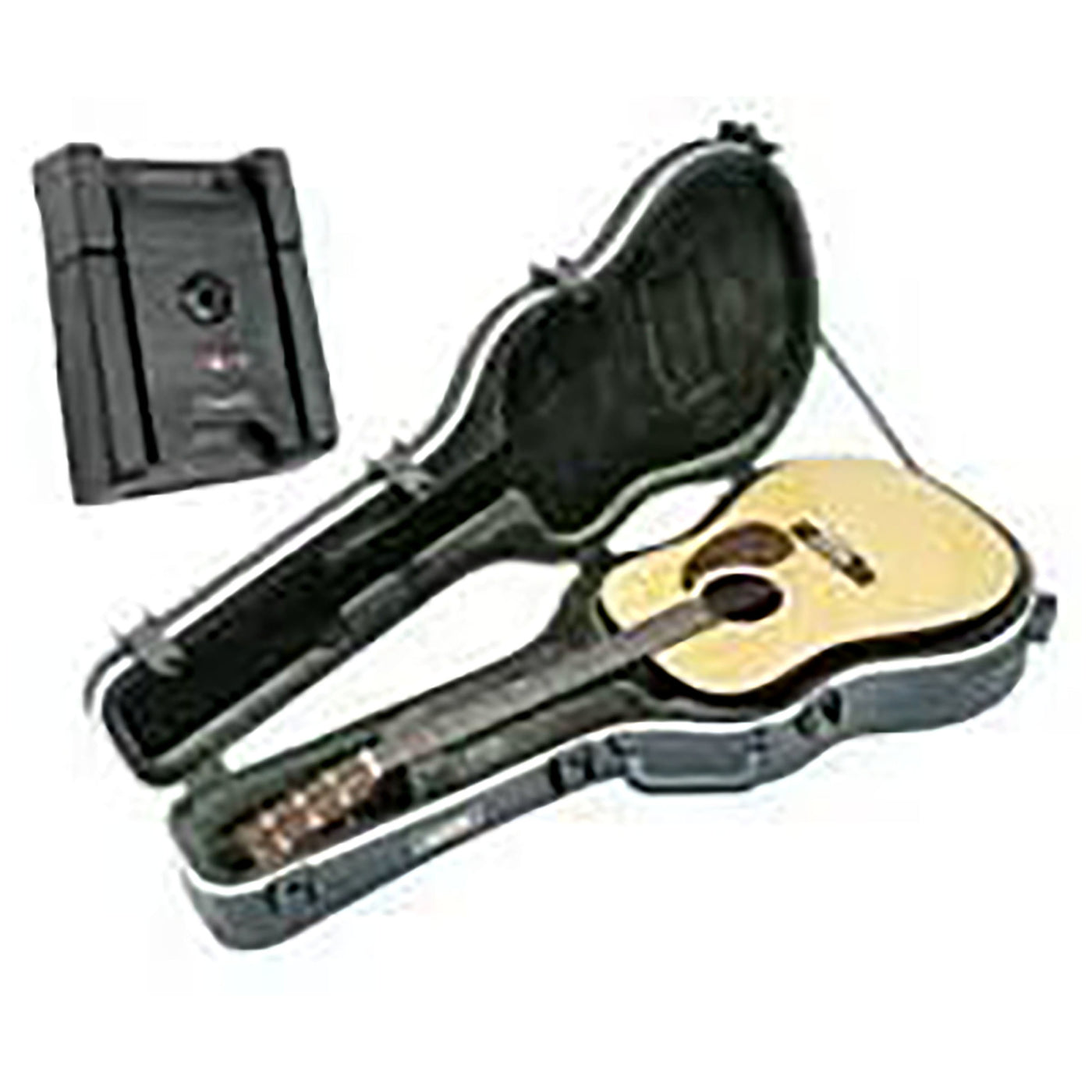 SKB Cases 1SKB-18 Roto-Molded Deluxe Guitar Case for Acoustic Dreadnoughts and 12-String Guitars, TSA Latch and Over-Molded Handle