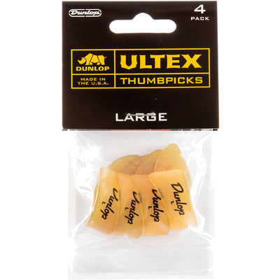 Dunlop Ultex Thumbpicks, Yellow, Large, 4-Pack (9073)