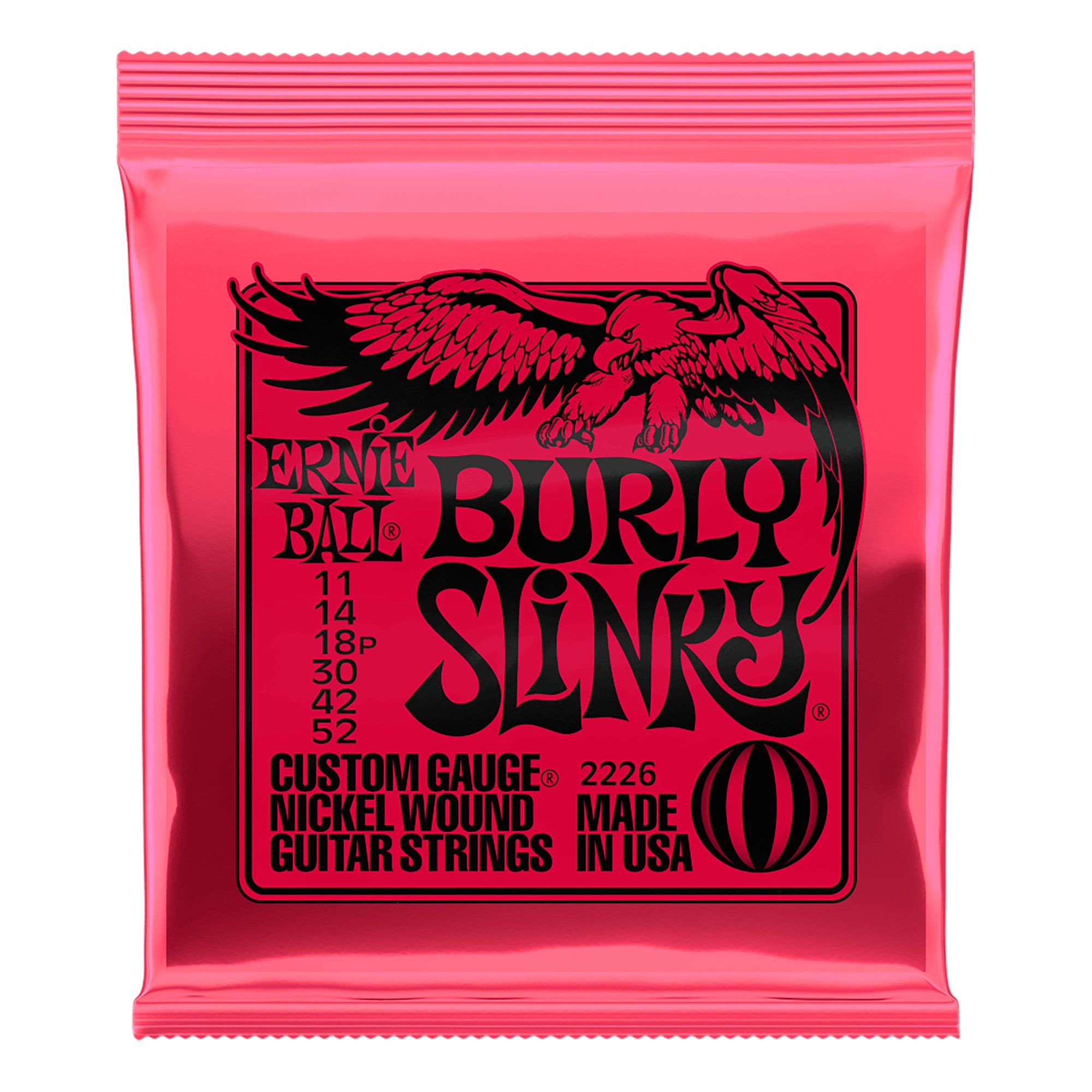 Ernie Ball Burly Slinky Nickel Wound Electric Guitar Strings, 11-52 Ga – Interst