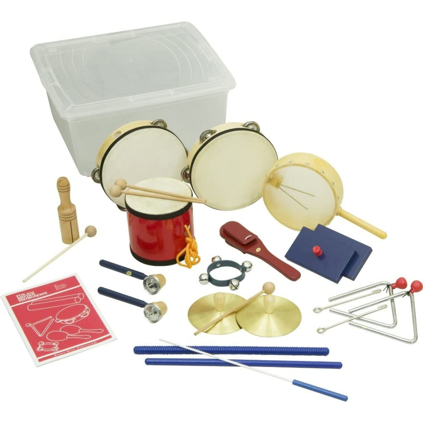 Rhythm Band Deluxe Rhythm Set with 15 Instruments and Storage Case (RB45)