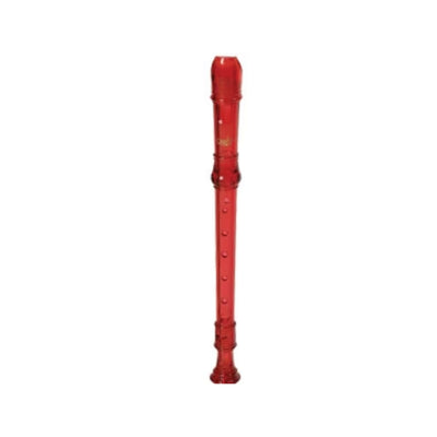 Canto One-Piece Translucent Soprano Recorder with Baroque Fingering Transparent Red