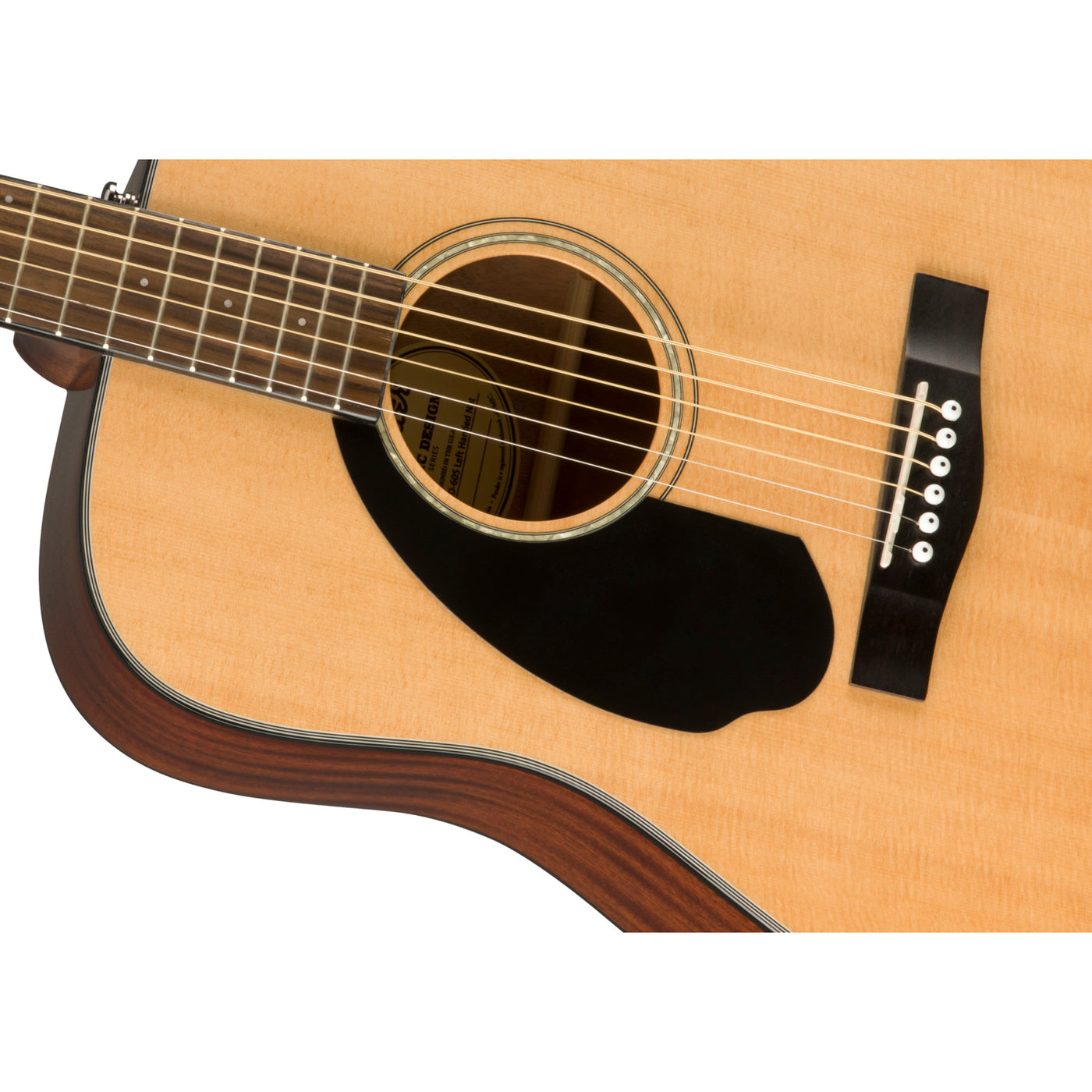 Fender CD-60S  Dreadnought Left Hand Acoustic Guitar, Natural (0970115021)