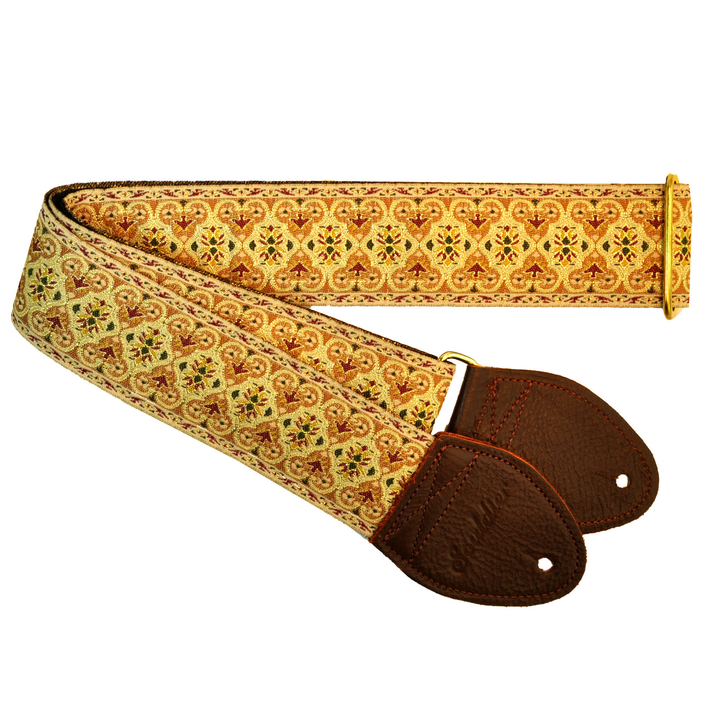 Souldier GS0217BK01BD - Handmade Seatbelt Guitar Strap for Bass, Electric or Acoustic Guitar, 2 Inches Wide and Adjustable Length from 30" to 63"  Made in the USA, Persian, Copper