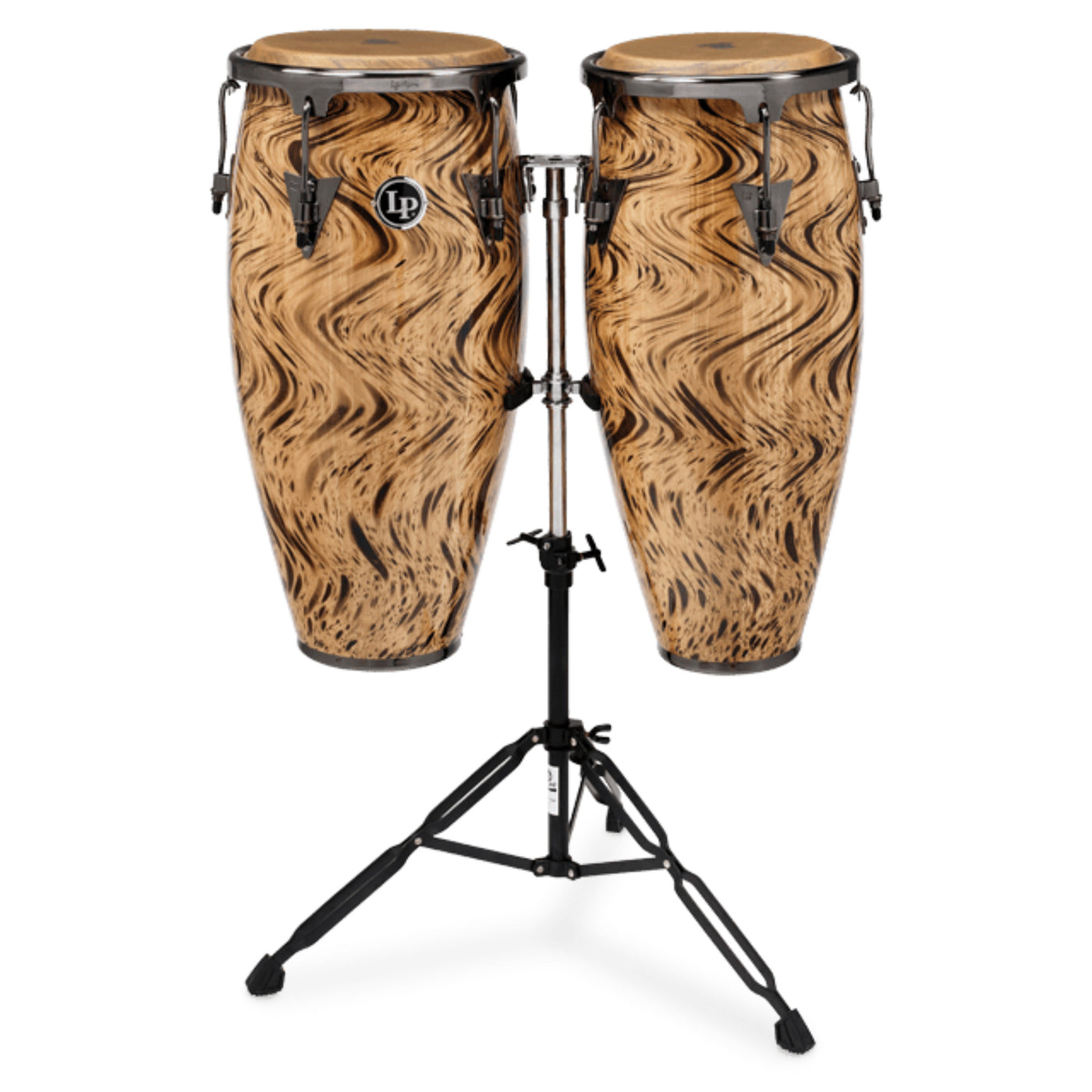 Latin Percussion Aspire 10" and 11" Set with Double Conga Stand Drum, Havana Café, 10 inch and 11 inch (LPA646-HC)