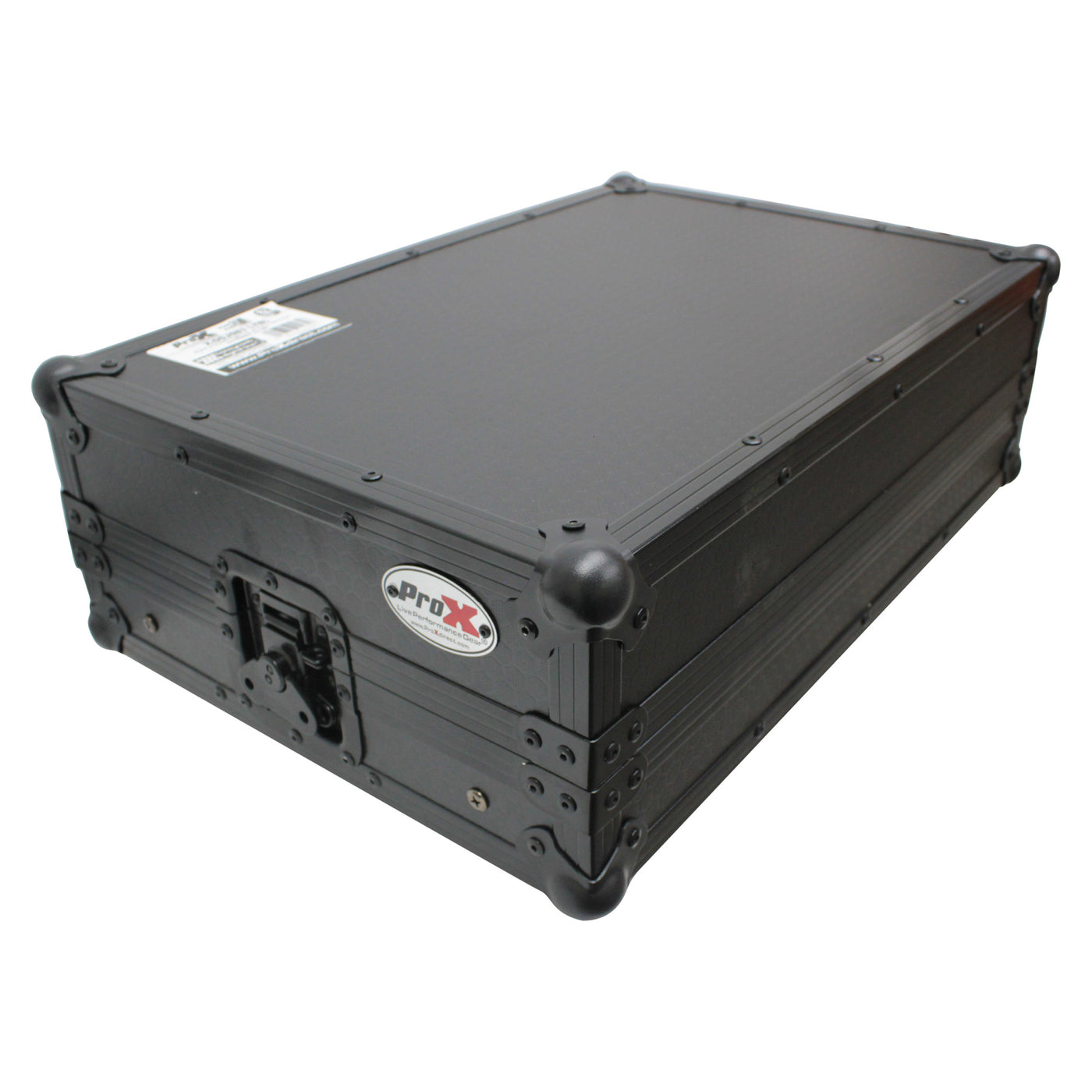 ProX X-DDJSB3LTBL ATA Flight Case, For Pioneer DDJ-SB3 DDJ-FLX4 DDJ-400 DJ Controller, With Laptop Shelf, Pro Audio Gear Storage, Black