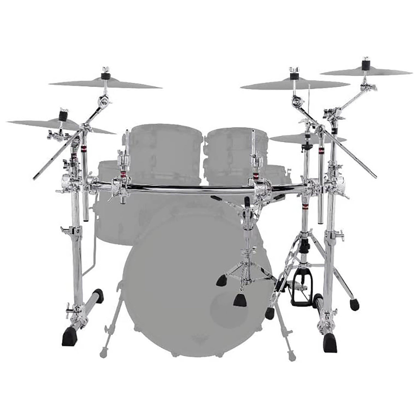 Gibraltar Height Adjustable Curved Rack with 2 Cymbal Booms ...