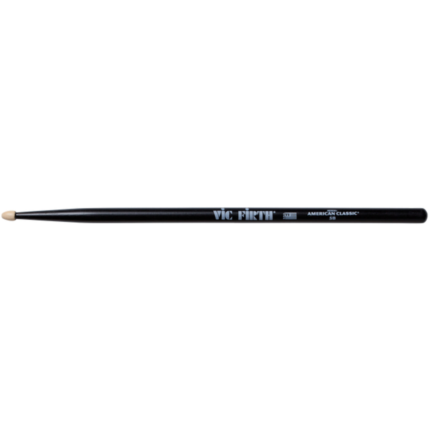 Vic Firth American Classic 5B with Black Finish Drumstick (5BB)