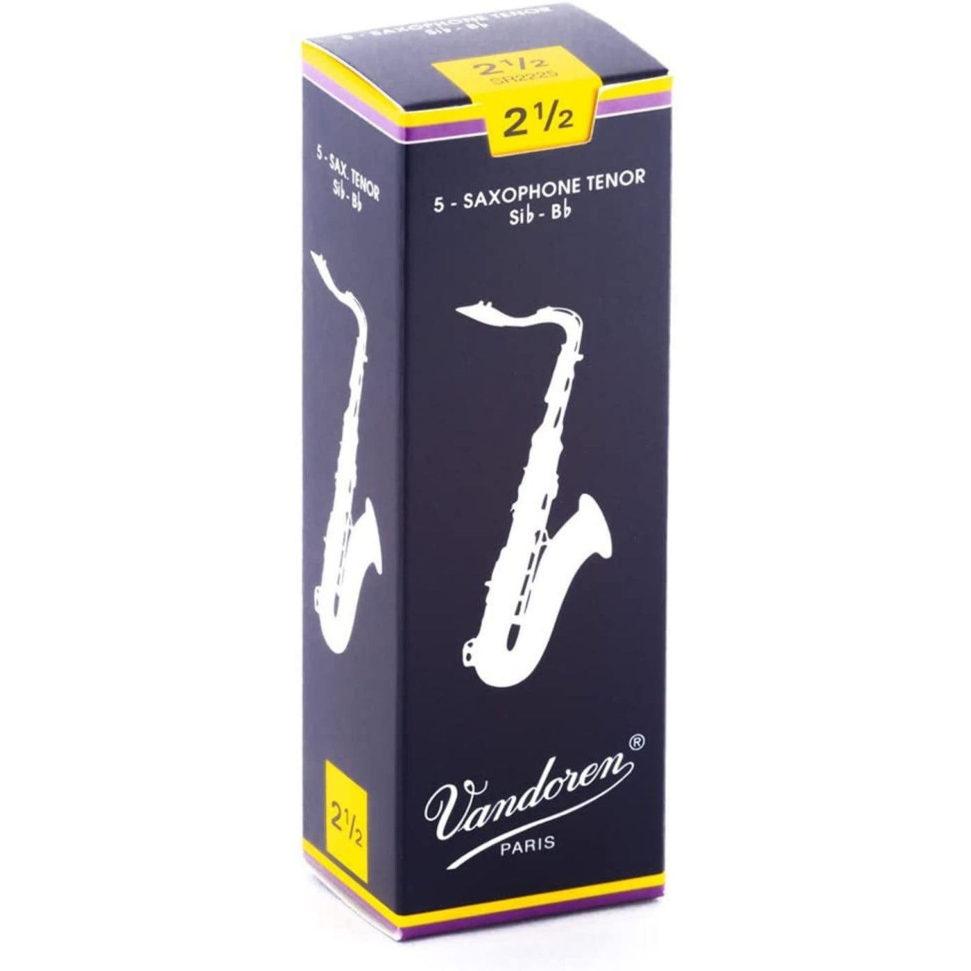 Vandoren Tenor Saxophone Traditional Reeds Strength #2.5; Box of 5