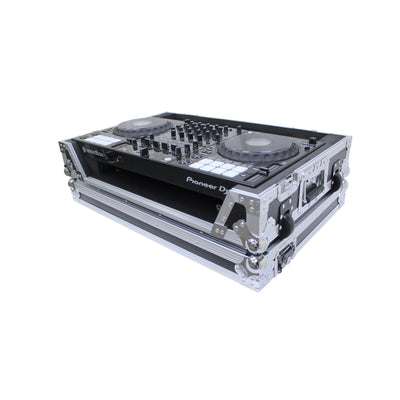 ProX XS-DDJ1000W ATA Flight Case, For DDJ-1000 FLX6 SX3 DJ Controller, 1U Rack Space, With Wheels, Pro Audio Equipment Storage, Silver Black