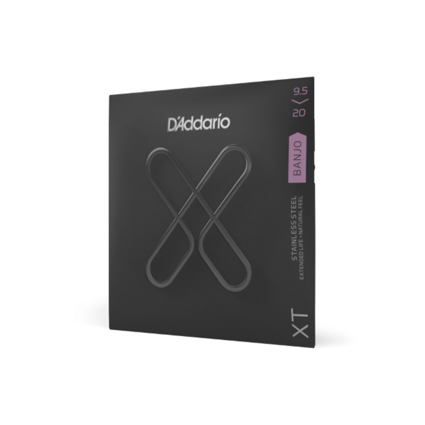 D'Addario XT Stainless Steel Banjo Strings, Custom Light, 9.5-20 (XTJ09520)