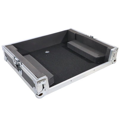 ProX X-PRIMEGO ATA Style Flight Travel Case, For Denon DJ Prime Go Digital Controller, Pro Audio Equipment Storage, Silver On Black