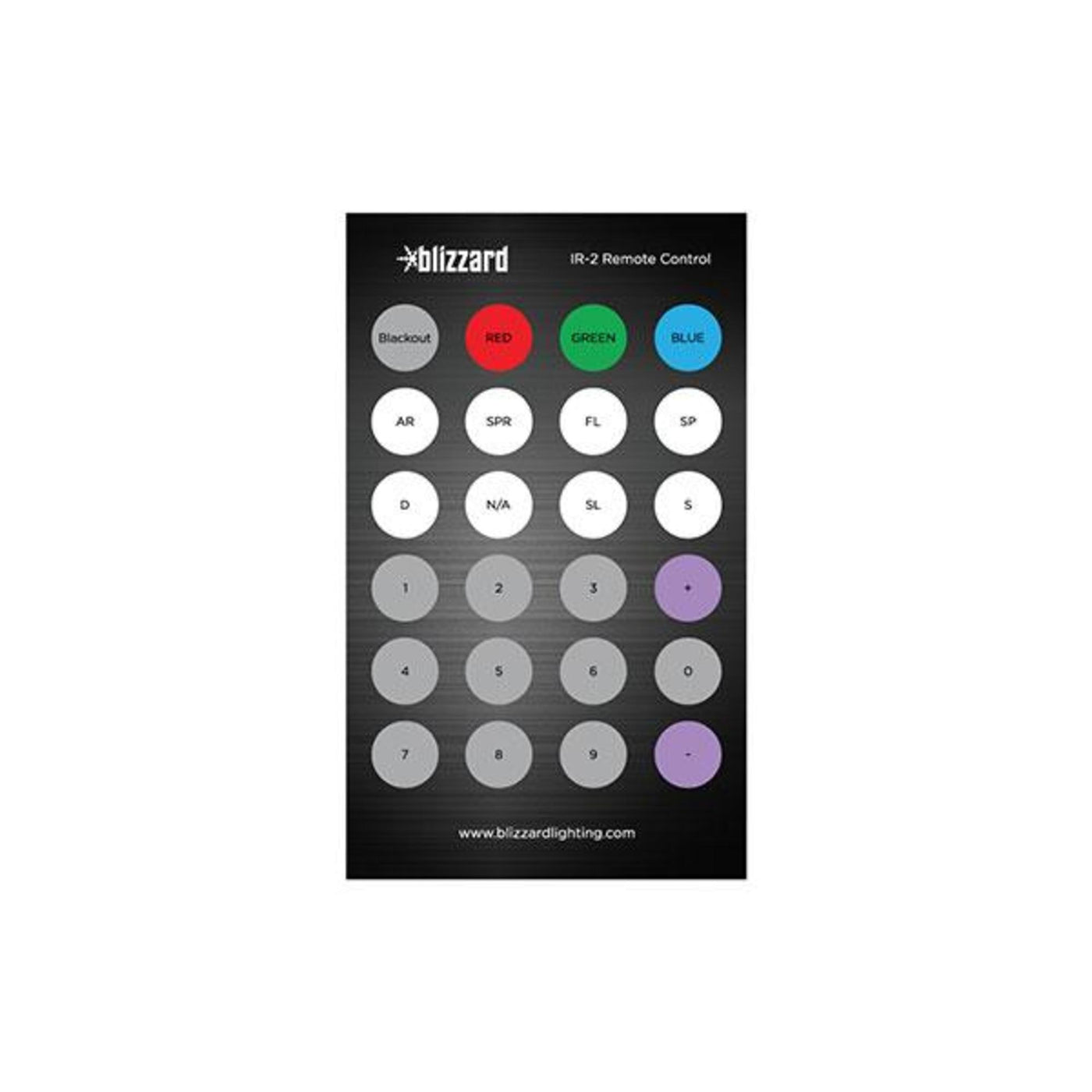 Blizzard 123986 IR-2 Infrared Remote Control IR for Motif, Skybox, and Blok Fixtures
