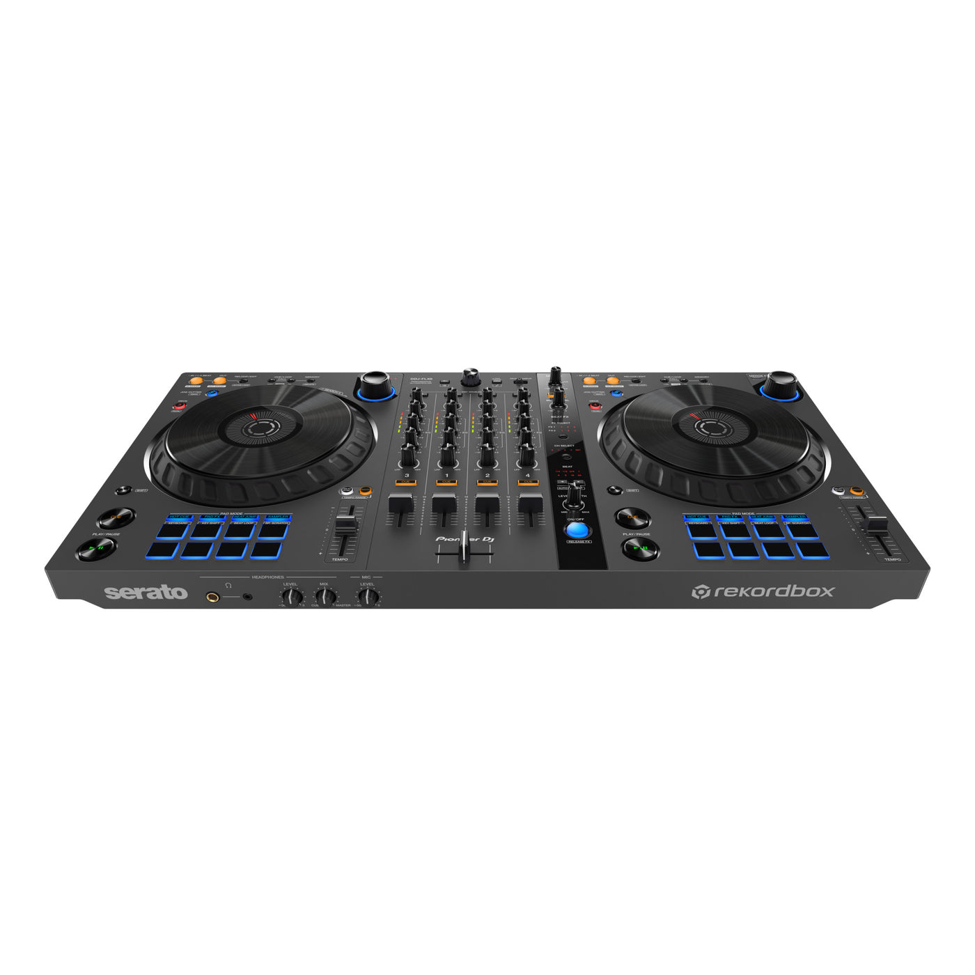 Pioneer DJ DDJ-FLX6 4-Channel DJ Controller, Professional DJ Equipment, Audio Mixer Interface for Performances