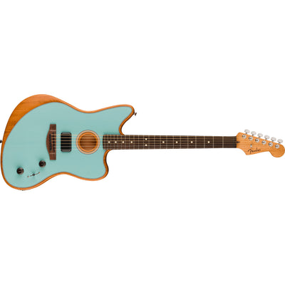 Fender Acoustasonic Player Jazzmaster Electric Guitar, Ice Blue (0972233183)