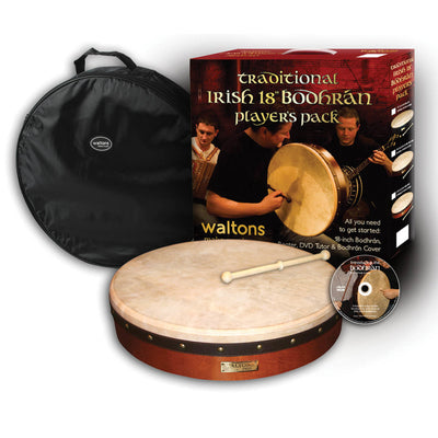 Waltons Irish Music WMP1900 15-Inch Plain Bodhran Pack, Classic Brown