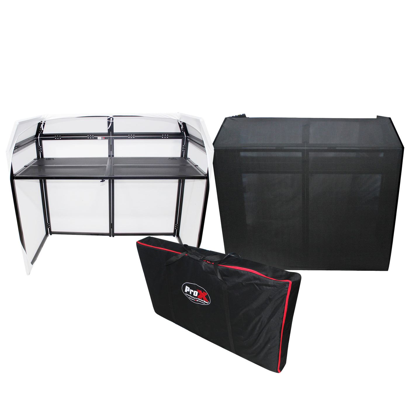 ProX XF-MESAMK2 Mesa MK2 Facade Table Station, Includes White And Black Scrims, With Padded Carry Bag, Pro Audio Equipment