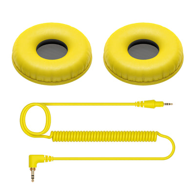 Pioneer DJ HC-CP08-Y Accessory Pack with CUE1 Series Ear Pad and Aux Cable Cord, Professional Audio Equipment, Yellow