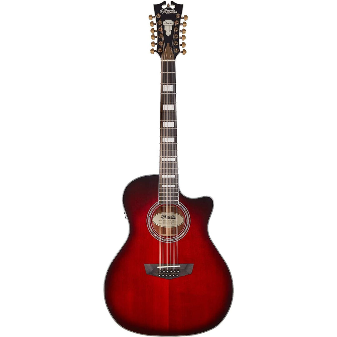 D'Angelico Fulton Grand Auditorium 12-String CE, Trans Black