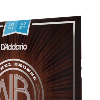 D'Addario 12-String Nickel Bronze Acoustic Guitar Strings, Light 10-47 (NB1047-12)