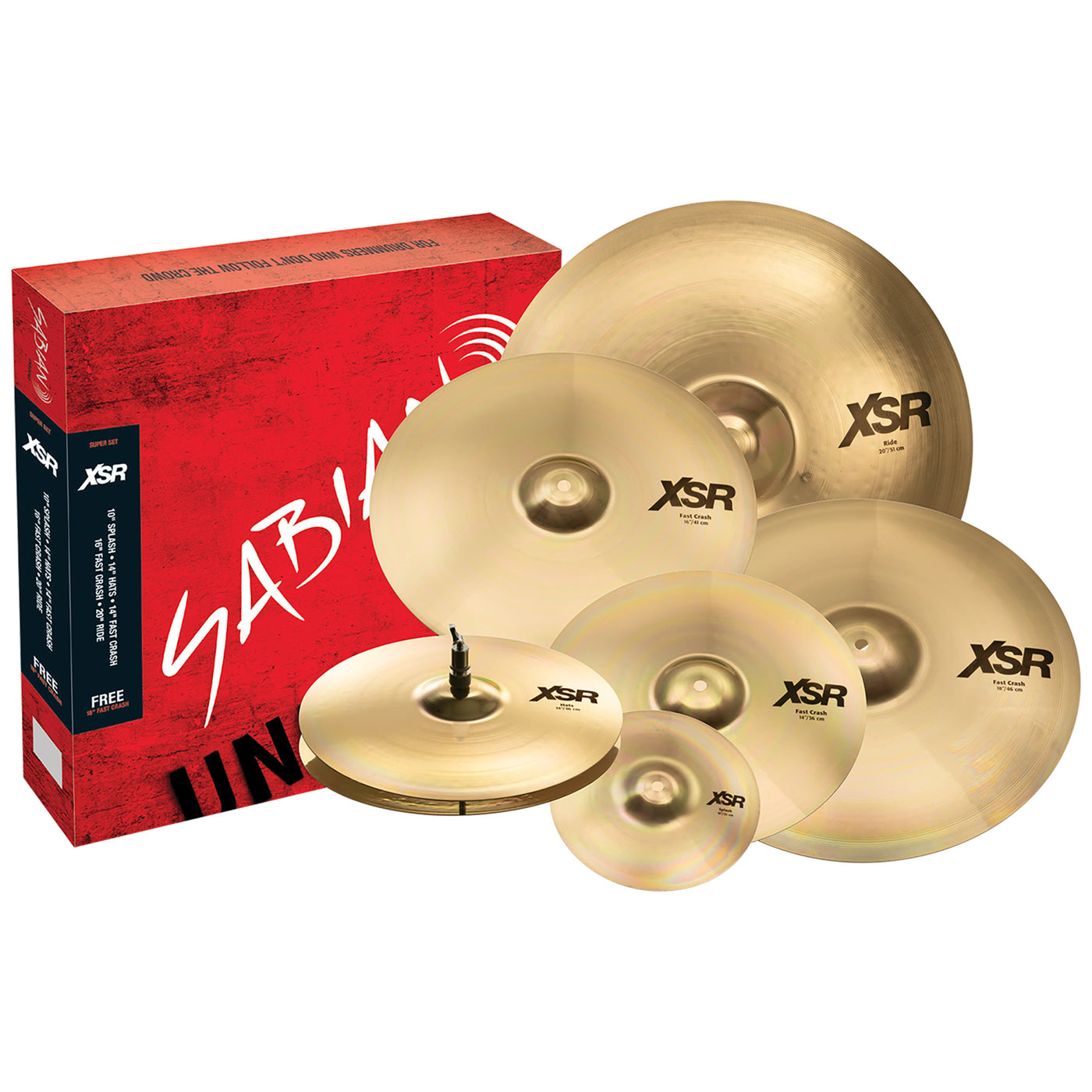 Sabian XSR Super Cymbal Pack with Free 10/18" Cymbals