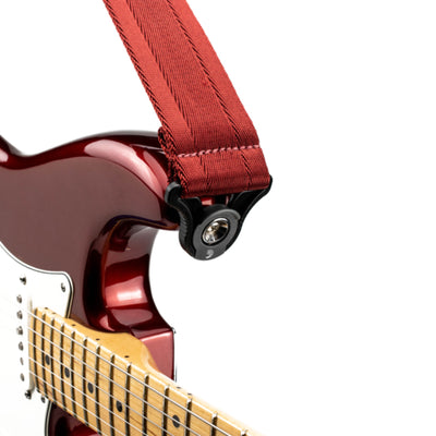 D'Addario Auto Lock Locking Guitar Strap, Blood Red (50BAL11)